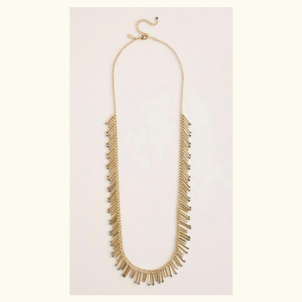 CHICO’S • ‘Lucy’ gold fringe single necklace